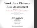 Workplace Violence Risk Assessment