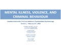 Mental Illness, Violence, and Criminal Behaviour