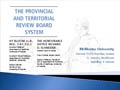 The Provincial and Territorial Review Board System